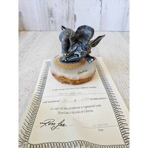 Ron Lee watch your step elephant 1998 circus vintage‎ gold statue figurine